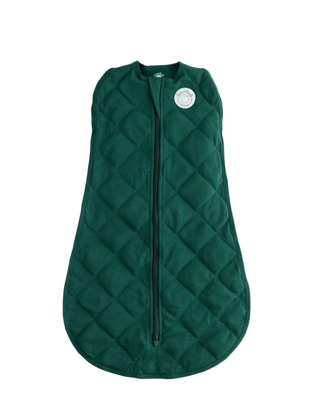 Quilted Dark Green Baby Sleep Sack with Front Zipper